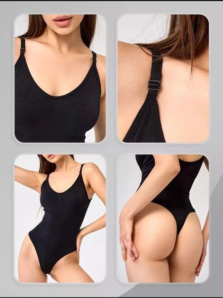 Корегуючий боді Body Slim чорний утягуючий жіночий безшовний, коригуюча білизна для живота і талії, shaping bodysuit Slim фото