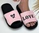 Домашні плюшеві тапочки жіночі відкриті м'які кімнатні капці Love фото 9